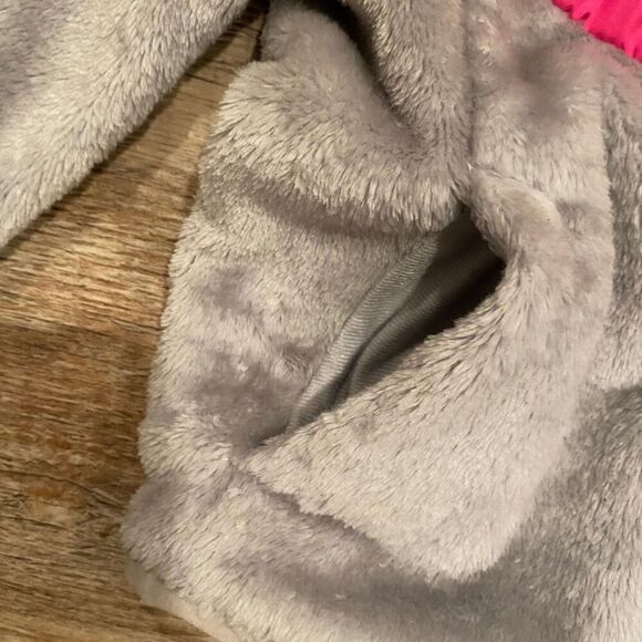 Champion Furry Fleece Gray Bright Pink Jacket Size 12 Month - Picture 6 of 7